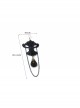 Fashion Gothic Retro Personality Halloween Party Exaggerated Black Lace Spider Long Earrings