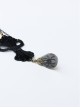 Fashion Gothic Retro Personality Halloween Party Exaggerated Black Lace Spider Long Earrings