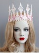 Fashion Pink Starfish Wreath Bride Married Diadem White Pearl Hairband