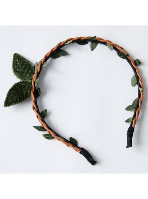 Fashion Personality Leisure Party Green Rattan Leaves Female Hair Band
