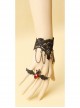 Retro Fashion Sexy Gothic Little Bat Black Lace Female Bracelet