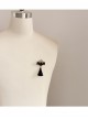Retro Fashion Personality Halloween Party Black Bat Tassel Brooch