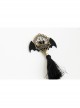 Retro Fashion Personality Halloween Party Black Bat Tassel Brooch