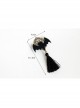 Retro Fashion Personality Halloween Party Black Bat Tassel Brooch