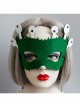 Fashion Personality Half Face Halloween Christmas Children'S Day Cartoon Animal Little Monster Green Mask