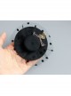 Fashion Creative Handmade Black Net Yarn Polka Dot Bowknot Fabric Top Hat Brooch
