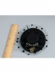 Fashion Creative Handmade Black Net Yarn Polka Dot Bowknot Fabric Top Hat Brooch