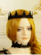Gothic Retro Vampire Queen Black Lace Personality Fashion Crown Elastic Headband