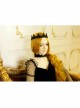 Gothic Retro Vampire Queen Black Lace Personality Fashion Crown Elastic Headband