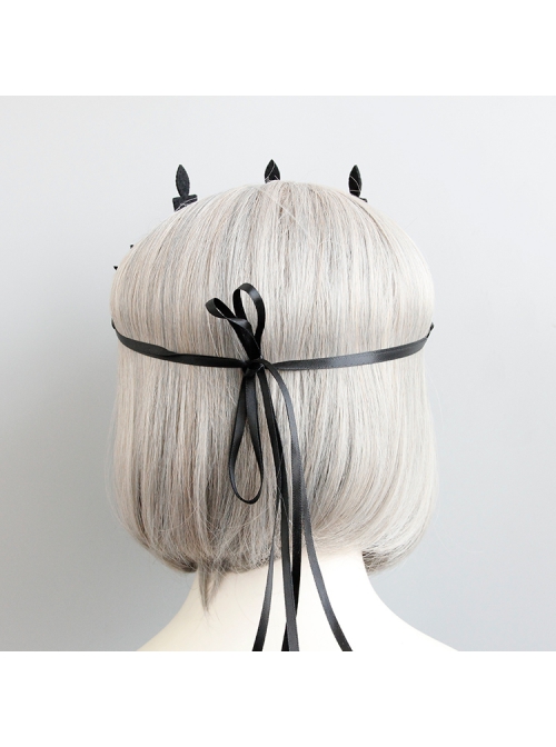 Fashion Retro Halloween Black Spider Web Candle Ruby Crown Gothic Queen Prom Party Hairband