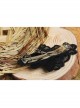 Goth Fashion Retro Vampire Black Rose Flower Lace Handmade Hairpin