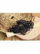 Goth Fashion Retro Vampire Black Rose Flower Lace Handmade Hairpin