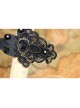 Goth Fashion Retro Vampire Black Rose Flower Lace Handmade Hairpin