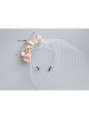 Fashion Baroque Personality Retro Bride Pink Flowers White Veil Christmas Headband
