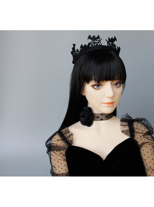 Retro Fashion Gothic Halloween Black Bat Cobweb Crown Prom Demon Vampire Hairband