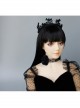 Retro Fashion Gothic Halloween Black Bat Cobweb Crown Prom Demon Vampire Hairband