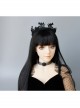 Retro Fashion Gothic Halloween Black Bat Cobweb Crown Prom Demon Vampire Hairband