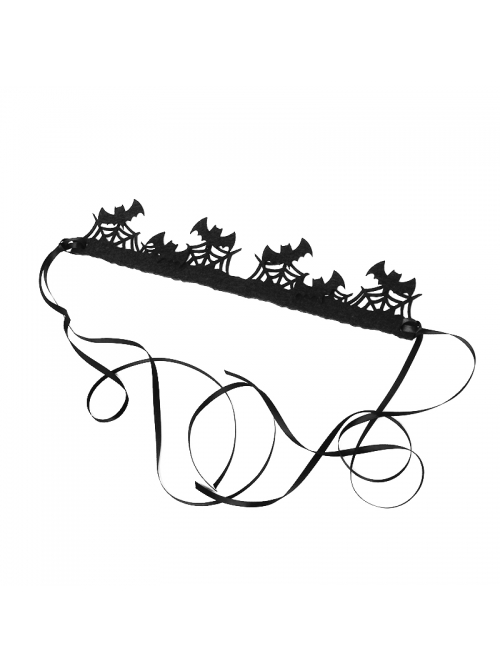 Retro Fashion Gothic Halloween Black Bat Cobweb Crown Prom Demon Vampire Hairband