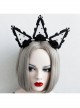 Fashion Retro Gothic Black Lace Rose Stage Nightclub Crown Halloween Christmas Holiday Headband