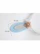 Cute Fashion Thanksgiving Christmas Blue Bunny Ears Pink Flowers White Lace All-Match Party Headband