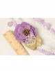 Fashion Seaside Holiday Wreath Christmas Bride Bridesmaid Wedding Purple Flowers White Lace Headband