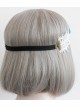Baroque Fashion Personality Retro Bride Wide White Lace Sapphire Rose Headband