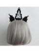 Fashion Retro Black Lace Stage Show Party Exaggerated Gothic Halloween Christmas Holiday Headband