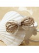 Cute Fashion Personality Golden Lace Flower Bow Knot Hemp Rope Hairpin