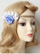 Fashion Personality Seaside Beach Vacation Shell Purple Flowers Straw Rope Hair Band