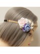 Fashion Personality Seaside Beach Vacation Shell Purple Flowers Straw Rope Hair Band