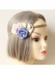 Fashion Personality Seaside Beach Vacation Shell Purple Flowers Straw Rope Hair Band