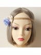 Fashion Personality Seaside Beach Vacation Shell Purple Flowers Straw Rope Hair Band