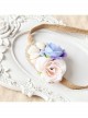 Fashion Personality Seaside Beach Vacation Shell Purple Flowers Straw Rope Hair Band