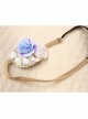 Fashion Personality Seaside Beach Vacation Shell Purple Flowers Straw Rope Hair Band