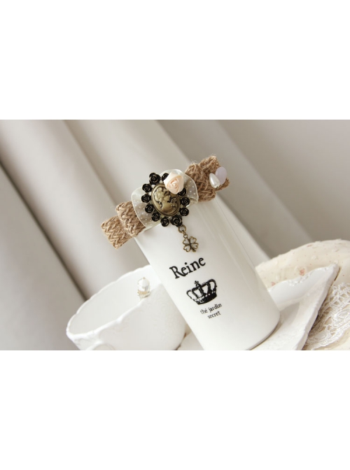 Elegant Lady Rose Flower Beauty Straw Rope Net Yarn Personality Fashion Hairpin