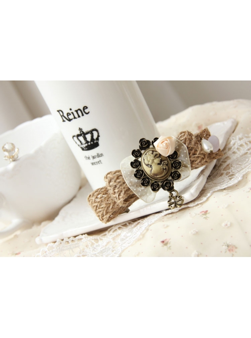 Elegant Lady Rose Flower Beauty Straw Rope Net Yarn Personality Fashion Hairpin