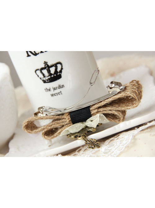 Elegant Lady Rose Flower Beauty Straw Rope Net Yarn Personality Fashion Hairpin