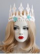 Fashion Blue Starfish Shell Personality Seaside Tourism Attractions Wreath Crown Hairband