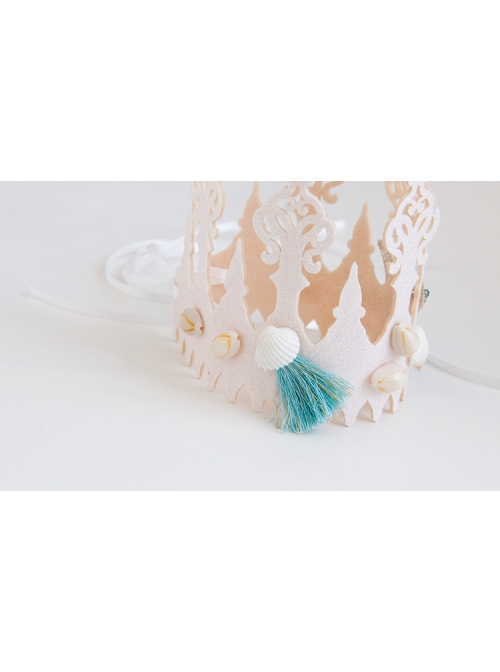 Fashion Blue Starfish Shell Personality Seaside Tourism Attractions Wreath Crown Hairband