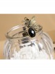 Retro Fashion Female Gothic Black Rose Flower Lace Bridesmaid Bracelet With Ring One Chain