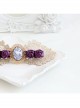 Personality Retro Golden Lace Purple Rose Flower Palace Queen Fashion Big Hairpin