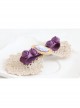 Personality Retro Golden Lace Purple Rose Flower Palace Queen Fashion Big Hairpin