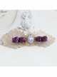 Personality Retro Golden Lace Purple Rose Flower Palace Queen Fashion Big Hairpin