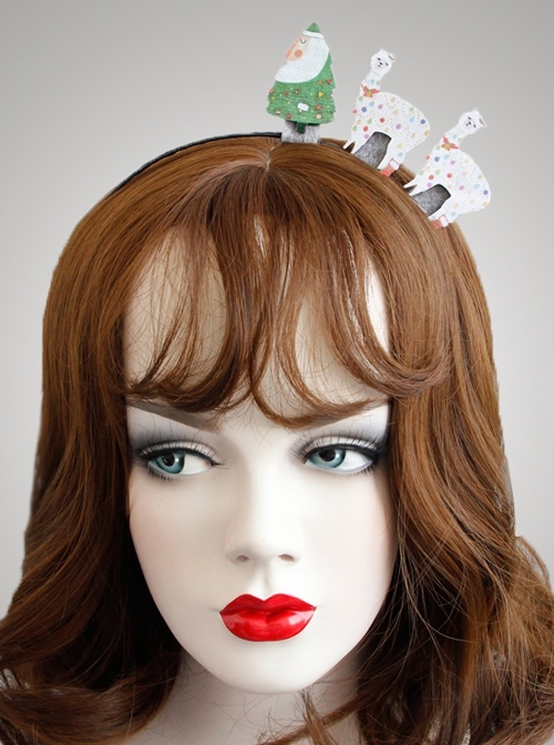 Fashion Cute Personality Christmas Tree Elk Cartoon Funny Creative Party Adult Headband