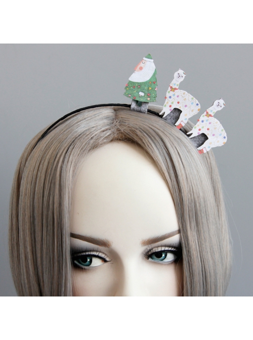 Fashion Cute Personality Christmas Tree Elk Cartoon Funny Creative Party Adult Headband