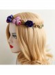 Fashion Leisure Holiday Rattan Pink Purple Garland Seaside Beach Christmas Bride Hair Band