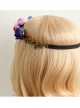 Fashion Leisure Holiday Rattan Pink Purple Garland Seaside Beach Christmas Bride Hair Band