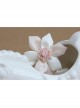 Fashion Cute Simple Lady Pink Ribbon Flower Spring Hairpin