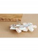 Fashion Cute Simple Lady Pink Ribbon Flower Spring Hairpin