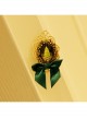 Fashion Dark Green Bow Christmas Tree Romantic Golden Lace Retro Handmade Brooch